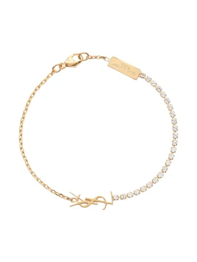 Pre-owned Saint Laurent 2020s Cassandra Charm Bracelet In Gold