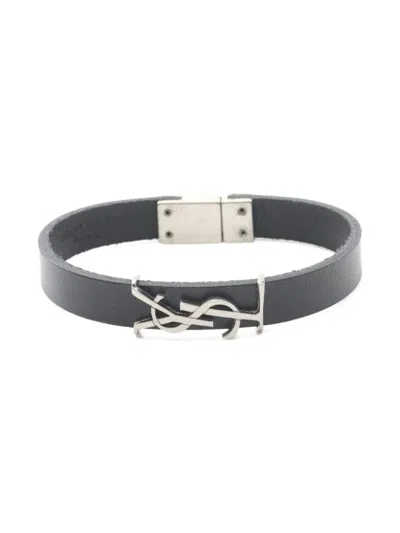 Pre-owned Saint Laurent 2020s Cassandre Leather Bracelet
