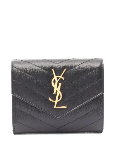 Pre-owned Saint Laurent 2020s Cassandre Leather Wallet