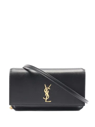 Pre-owned Saint Laurent 2020s Cassandre Phone Bag In Black