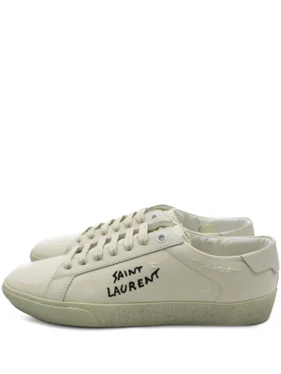 Pre-owned Saint Laurent 2020s Court Sneakers In White