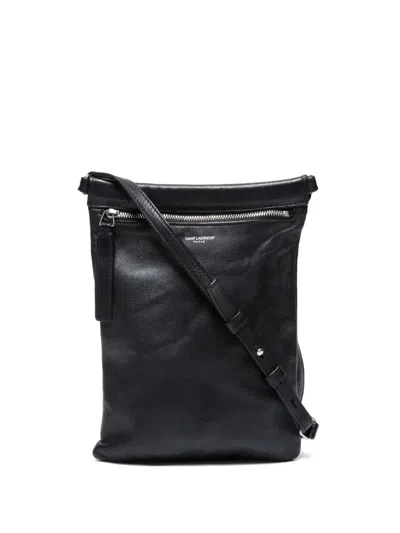 Pre-owned Saint Laurent 2020s Leather Crossbody Bag In Black