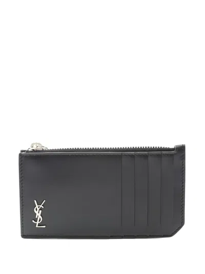 Pre-owned Saint Laurent 2020s Leather Wallet In Black