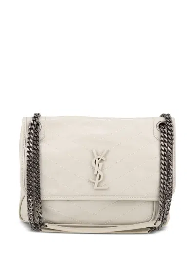 Pre-owned Saint Laurent 2020s Medium Niki Shoulder Bag In White