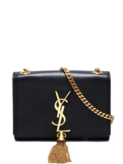 Pre-owned Saint Laurent 2020s Mini Kate Shoulder Bag In Black