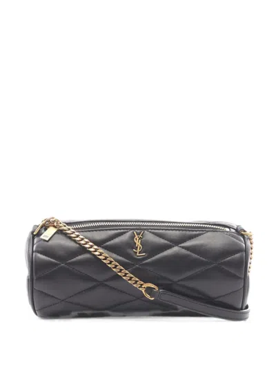 Pre-owned Saint Laurent 2020s Mini Sade Quilted Chain Shoulder Bag In Black