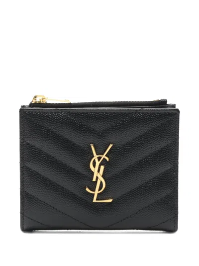 Pre-owned Saint Laurent 2020s Monogram Leather Wallet