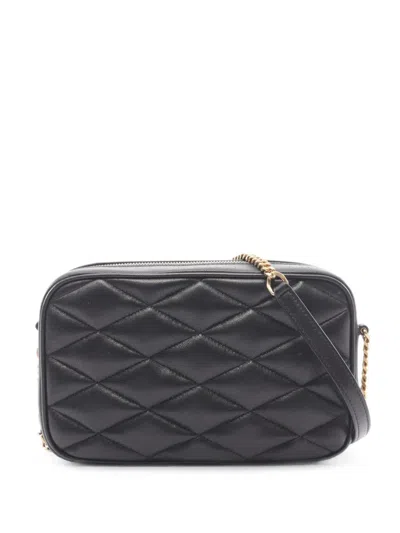 Pre-owned Saint Laurent 2020s Quilted Chain-link Mini Bag In 黑色