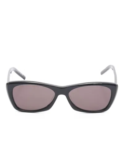 Pre-owned Saint Laurent 2020s Rectangle-frame Sunglasses In Black