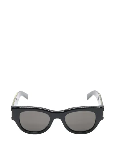 Pre-owned Saint Laurent 2020s Rectangle Sunglasses In Black