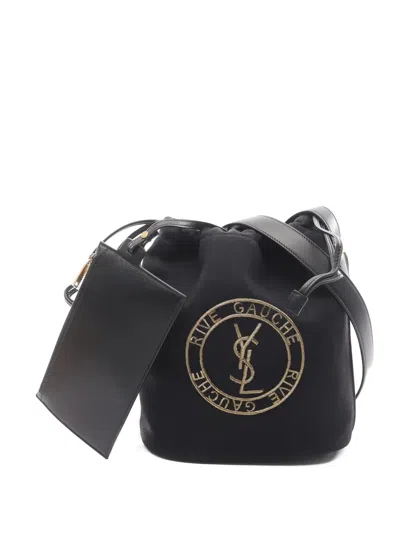 Pre-owned Saint Laurent 2020s Rive Gauche Bucket Bag In Black
