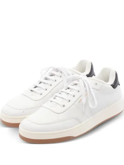 Pre-owned Saint Laurent 2020s Sl/61 Leather Sneakers In White