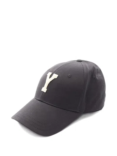 Pre-owned Saint Laurent 2020s Y Varsity Baseball Cap In Black