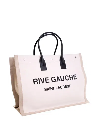 Pre-owned Saint Laurent 2021 Canvas Rive Gauche Tote Bag In Brown