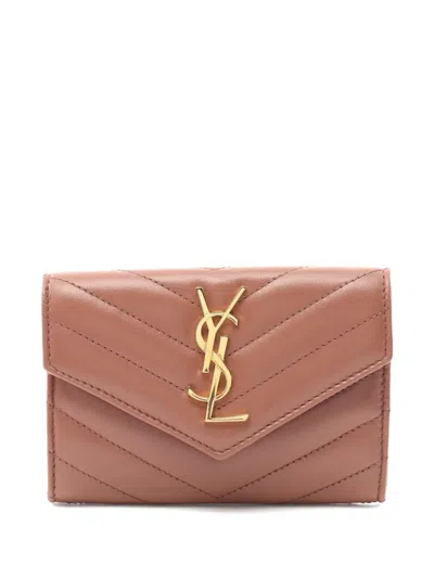 Pre-owned Saint Laurent 2021 Cassandre Leather Wallet