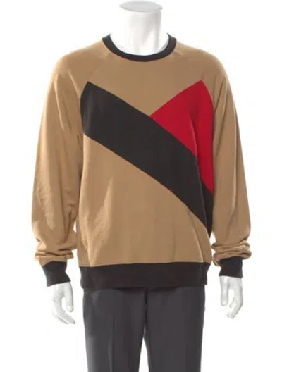 Pre-owned Saint Laurent 2021 Colorblock Pattern Sweatshirt In Neutral