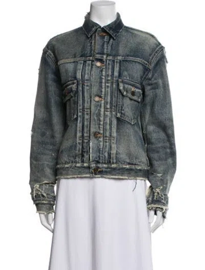 Pre-owned Saint Laurent 2021 Denim Jacket In Blue