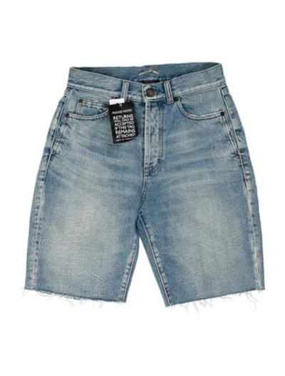 Pre-owned Saint Laurent 2021 Knee-length Shorts W/ Tags In Blue