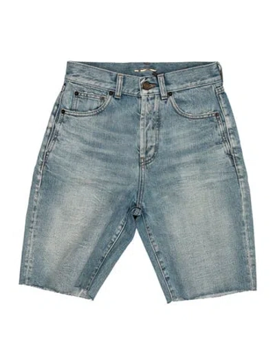 Pre-owned Saint Laurent 2021 Knee-length Shorts W/ Tags In Blue