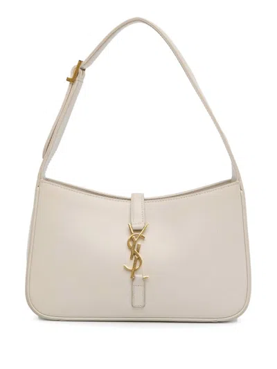 Pre-owned Saint Laurent 2021 Le 5 A 7 Shoulder Bag In White