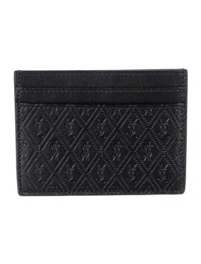 Pre-owned Saint Laurent 2021 Le Monogramme Card Holder In Black