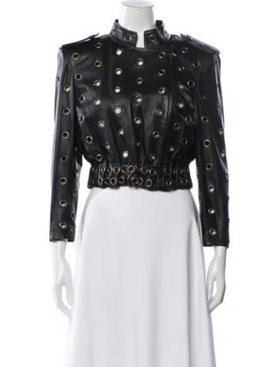 Pre-owned Saint Laurent 2021 Leather Biker Jacket In Black