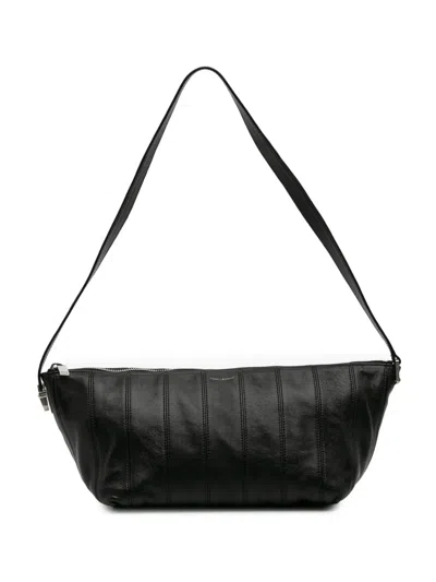 Pre-owned Saint Laurent 2021 Leather Blitz Shoulder Bag In Black