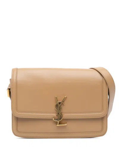 Pre-owned Saint Laurent 2021 Medium Leather Solferino Satchel In Box Crossbody Bag In Brown