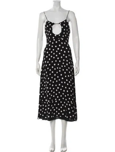 Pre-owned Saint Laurent 2021 Midi Length Dress In Black