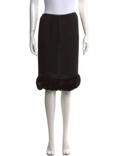 Pre-owned Saint Laurent 2021 Midi Length Skirt In Black