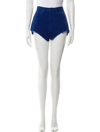 Pre-owned Saint Laurent 2021 Mini Shorts W/ Tags In Blue