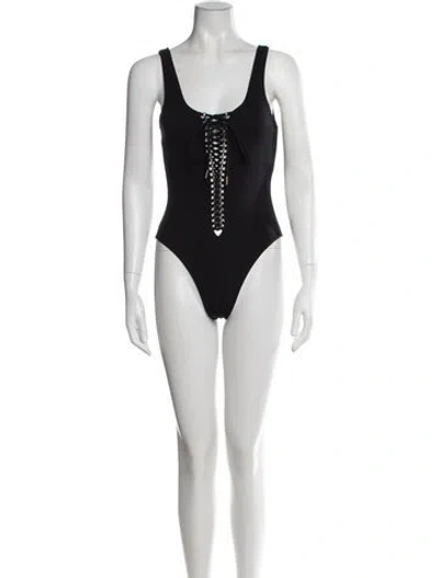 Pre-owned Saint Laurent 2021 One-piece In Black