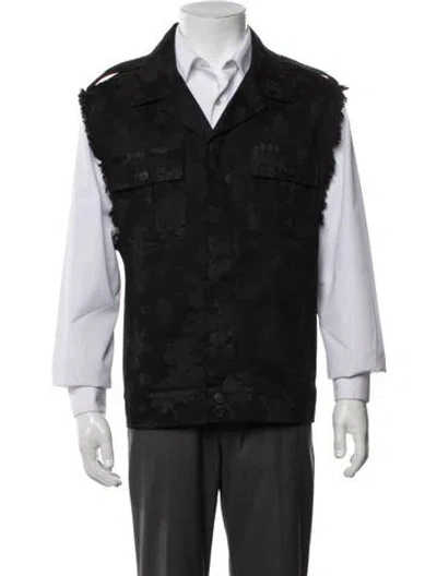 Pre-owned Saint Laurent 2021 Patterned Vest In Black