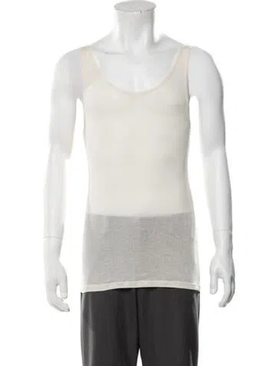 Pre-owned Saint Laurent 2021 Scoop Neck Tank W/ Tags In White