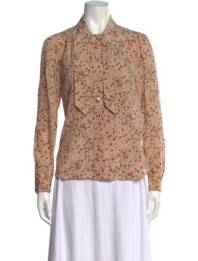 Pre-owned Saint Laurent 2021 Silk Blouse In Neutral