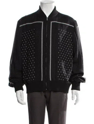 Pre-owned Saint Laurent 2021 Silk Bomber Jacket In Black
