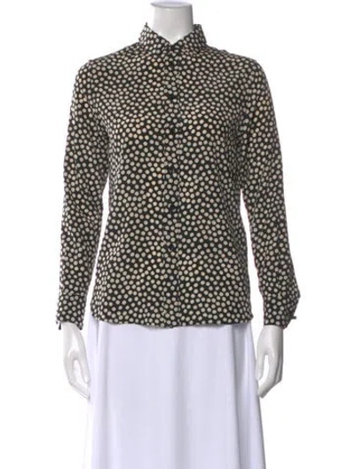 Pre-owned Saint Laurent 2021 Silk Top W/ Tags In Blue
