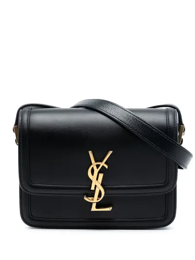 Pre-owned Saint Laurent 2021 Small Calfskin Solferino Satchel In Box Crossbody Bag In Black