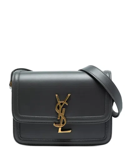 Pre-owned Saint Laurent 2021 Small Calfskin Solferino Satchel In Box Crossbody Bag In Gray