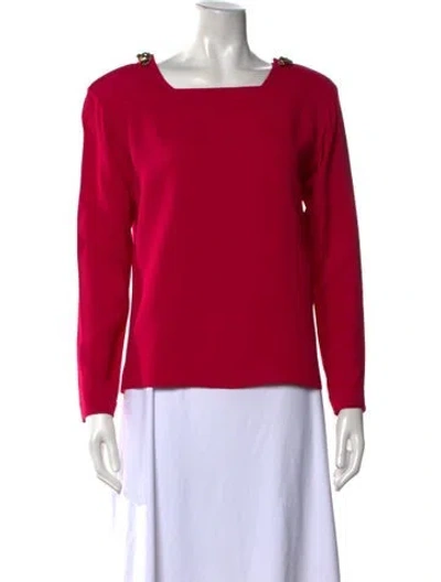 Pre-owned Saint Laurent 2021 Square Neckline Top W/ Tags In Red