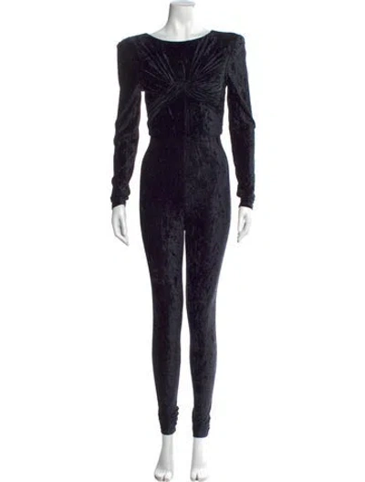 Pre-owned Saint Laurent 2021 Velour Jumpsuit In Blue