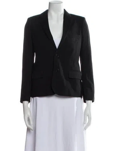 Pre-owned Saint Laurent 2021 Virgin Wool Blazer In Black