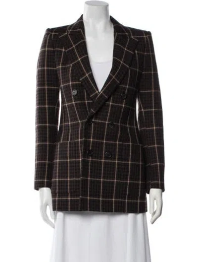 Pre-owned Saint Laurent 2021 Virgin Wool Blazer In Black