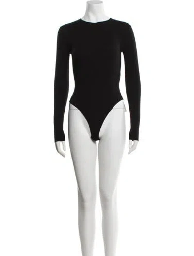 Pre-owned Saint Laurent 2021 Wool Bodysuit In Black