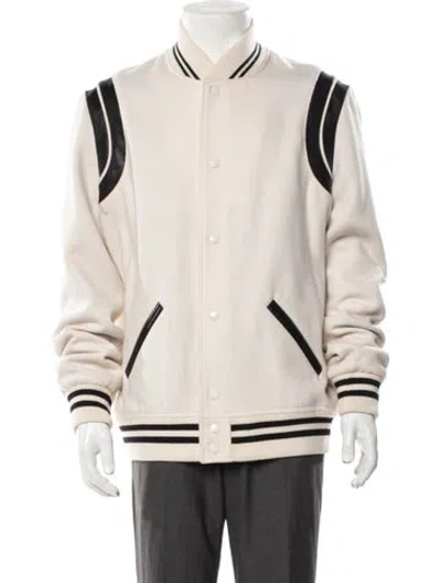 Pre-owned Saint Laurent 2021 Wool Bomber Jacket In Neutral