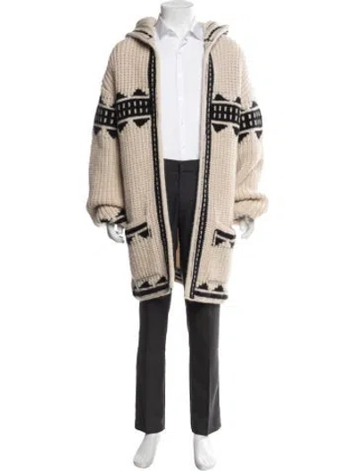 Pre-owned Saint Laurent 2021 Wool Cardigan In Neutrals