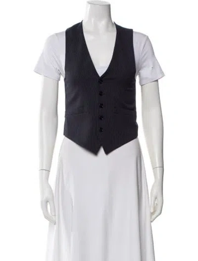 Pre-owned Saint Laurent 2021 Wool Vest In Blue