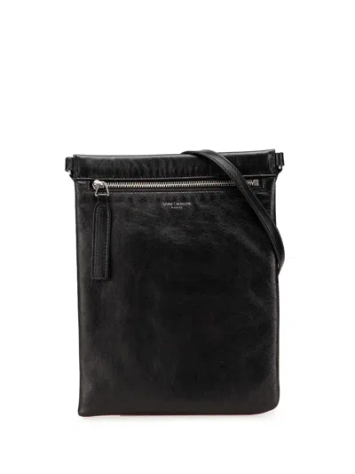 Pre-owned Saint Laurent 2022 Antiqued Lambskin Sid Flat Crossbody Bag