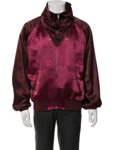 Pre-owned Saint Laurent 2022 Bomber Jacket In Burgundy