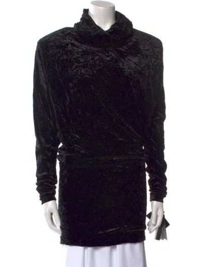 Pre-owned Saint Laurent 2022 Cowl Neck Sweatshirt W/ Tags In Black